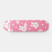 Aloha Pink Classic Hawaiian Seamless Pattern Persoonlijk Skateboard (Horizontaal)