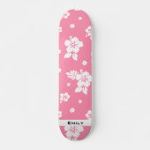 Aloha Pink Classic Hawaiian Seamless Pattern Persoonlijk Skateboard (Voorkant)