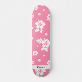 Aloha Pink Classic Hawaiian Seamless Pattern Persoonlijk Skateboard