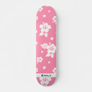 Aloha Pink Classic Hawaiian Seamless Pattern Persoonlijk Skateboard