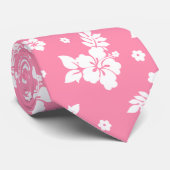Aloha Pink Classic Hawaiian Seamless Pattern Stropdas (Opgerold)