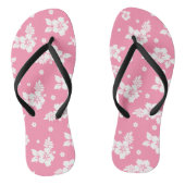 Aloha Pink Classic Hawaiian Seamless Pattern Teenslippers (Voetbed)