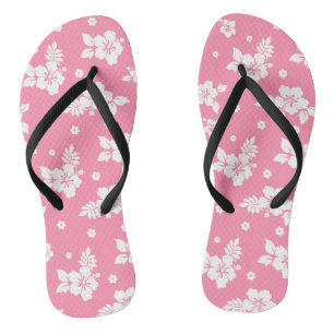 Aloha Pink Classic Hawaiian Seamless Pattern Teenslippers