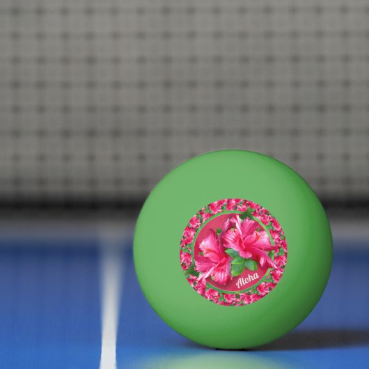 Aloha Pink Hibiscus Pingpongbal (Net)