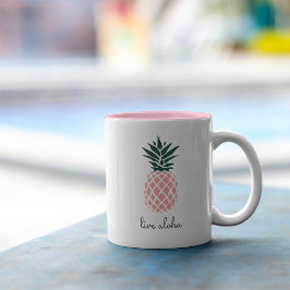 Aloha Pink Pineappel Tweekleurige Koffiemok