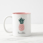 Aloha Pink Pineappel Tweekleurige Koffiemok (Links)