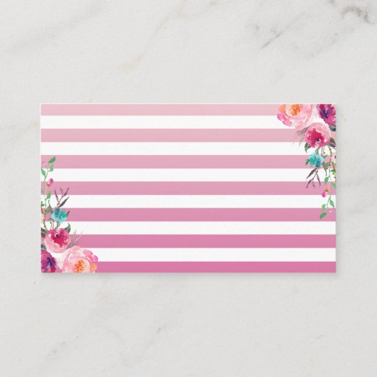 Aloha Pink Pineapple Baby shower Book Request Informatiekaartje (Achterkant)