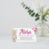 Aloha Pink Pineapple Baby shower Book Request Informatiekaartje (Staand voorkant)