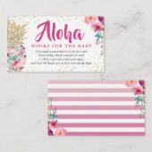 Aloha Pink Pineapple Baby shower Book Request Informatiekaartje (Voorkant / Achterkant)