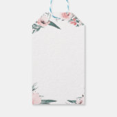 Aloha Pink Tropical Summer Floral Vrijgezellenfees Cadeaulabel (Achterkant)