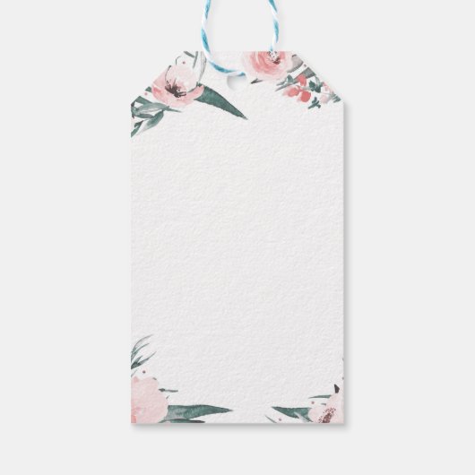 Aloha Pink Tropical Summer Floral Vrijgezellenfees Cadeaulabel (Achterkant)