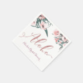 Aloha Pink Tropical Summer Floral Vrijgezellenfees Servetten (Hoek)