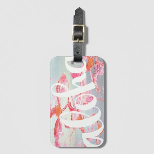 Aloha Plumeria Bagagelabel (Voorkant (verticaal))