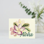 Aloha Plumeria Briefkaart (Staand voorkant)