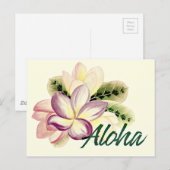 Aloha Plumeria Briefkaart (Voorkant / Achterkant)