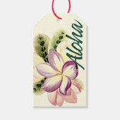 Aloha Plumeria Cadeaulabel (Voorkant)