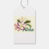 Aloha Plumeria Cadeaulabel (Voorkant)