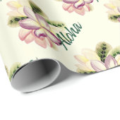 Aloha Plumeria Cadeaupapier (Rol Hoek)