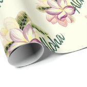 Aloha Plumeria Cadeaupapier (Rol Hoek)