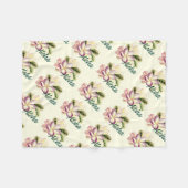 Aloha Plumeria Fleece Deken (Voorkant (Horizontaal))