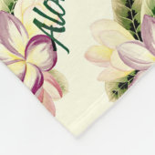 Aloha Plumeria Fleece Deken (Hoek)