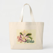 Aloha Plumeria Grote Tote Bag (Voorkant)