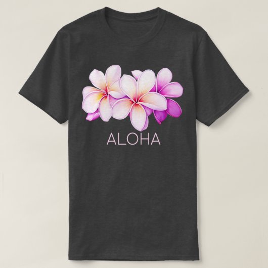 Aloha Plumeria Hawaiian TShirt (Design voorkant)