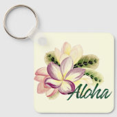Aloha  Plumeria Island Floral Sleutelhanger (Voorkant)