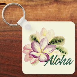Aloha Plumeria Island Floral Sleutelhanger
