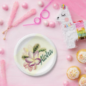 Aloha Plumeria Papieren Bordje (Feest)