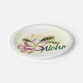 Aloha Plumeria Papieren Bordje (Gekanteld)