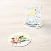 Aloha Plumeria Ronde Kartonnen Onderzetter (Insitu)