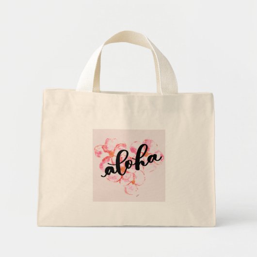 Aloha Plumeria Schoudertas Mini Tote Bag (Voorkant)