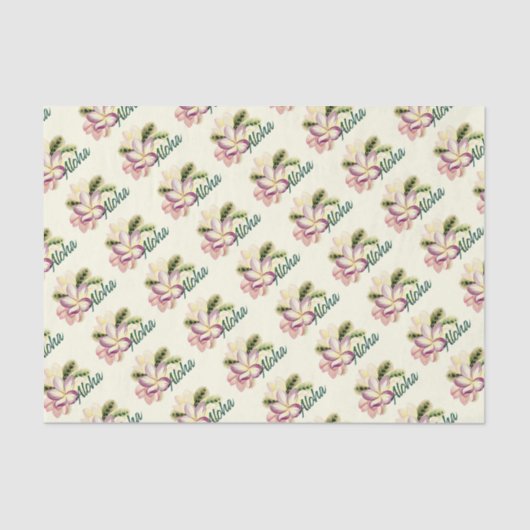 Aloha Plumeria Tissuepapier (Voorkant)