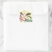 Aloha Plumeria Vierkante Sticker (Tas)