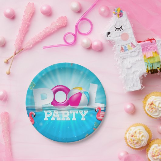 Aloha Pool Party Papieren Bordje (Feest)