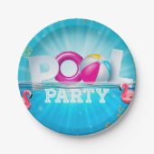 Aloha Pool Party Papieren Bordje (Voorkant)