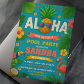 Aloha Pool Party Uitnodiging voor verjaardag