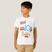 Aloha Pool Summer Birthday Party Colorful Theme T-shirt (Voorkant volledig)
