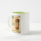 Aloha Poster Tweekleurige Koffiemok (Voorkant links)