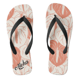 Aloha print slippers - teenslippers