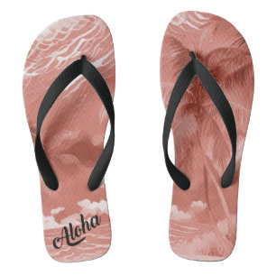 Aloha print slippers - teenslippers