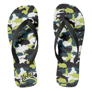 Aloha print slippers - teenslippers