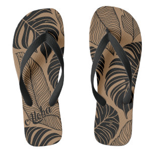 Aloha print slippers - teenslippers