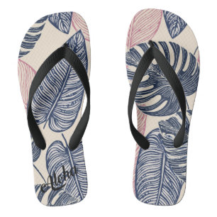 Aloha print slippers - teenslippers