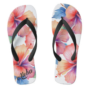 Aloha print slippers - teenslippers