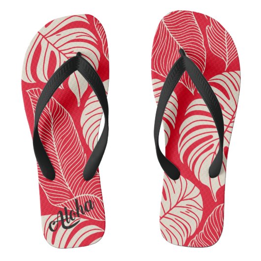 Aloha print slippers - teenslippers (Voetbed)