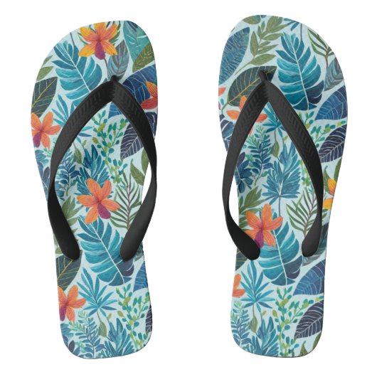 Aloha print slippers - teenslippers (Voetbed)