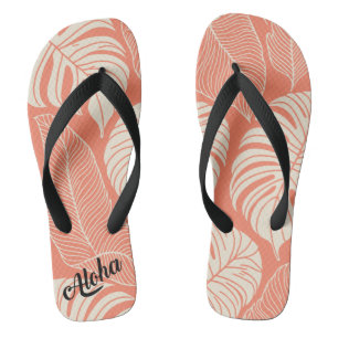 Aloha print slippers - teenslippers