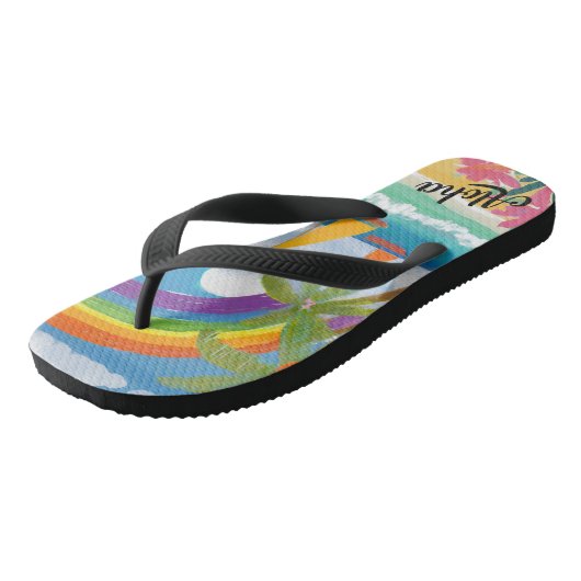 Aloha print slippers - teenslippers (Schuin)